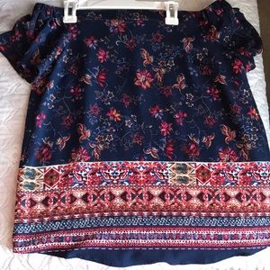 Off the shoulder patterned top